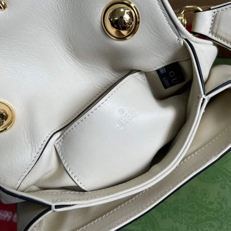 Gucci 698643 Gucci Blondie mini kožená taška Bílá