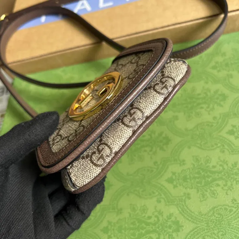 Gucci 698635 Gucci Blondie pouzdro na karty hnědé