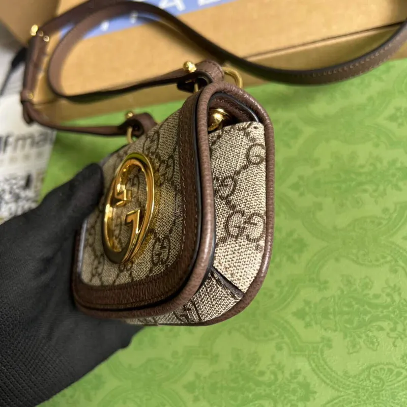 Gucci 698635 Gucci Blondie pouzdro na karty hnědé