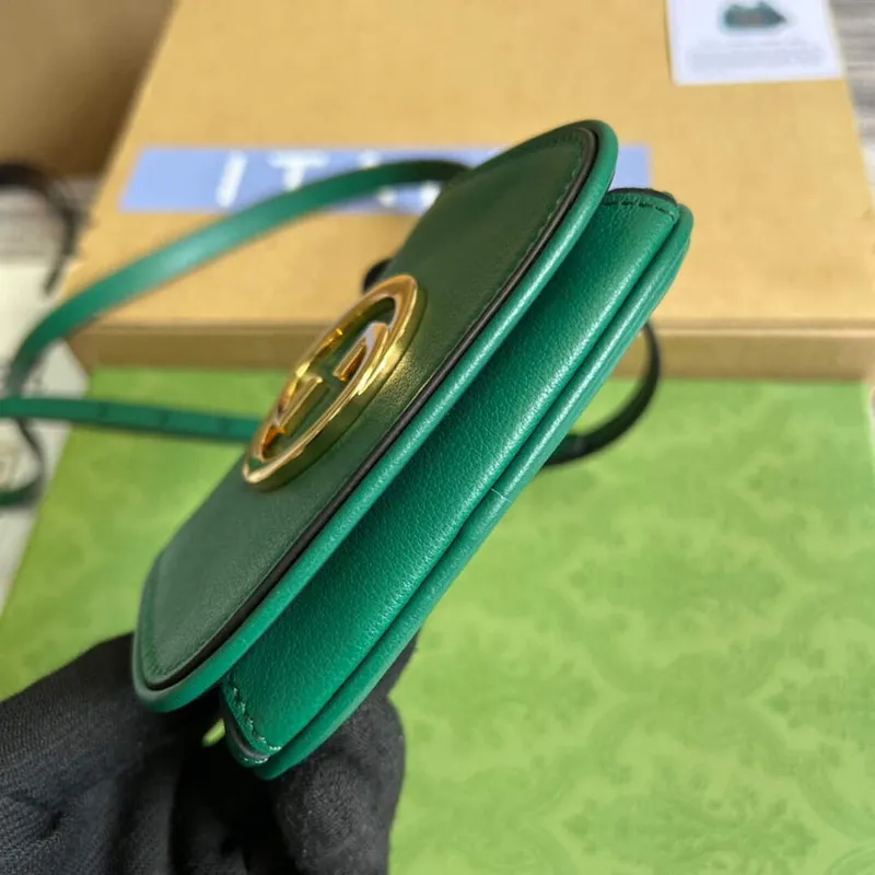 Gucci 698635 Gucci Blondie Mini peněženka na karty Zelená