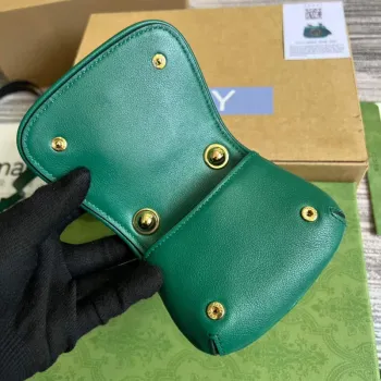 Gucci 698635 Gucci Blondie Mini peněženka na karty Zelená