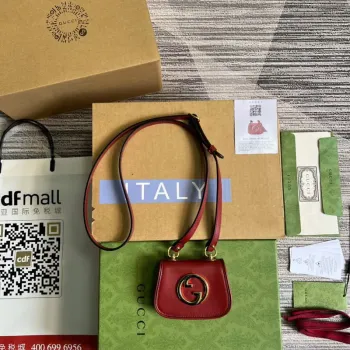 Gucci 698635 Gucci Blondie Mini pouzdro na karty peněženka červená