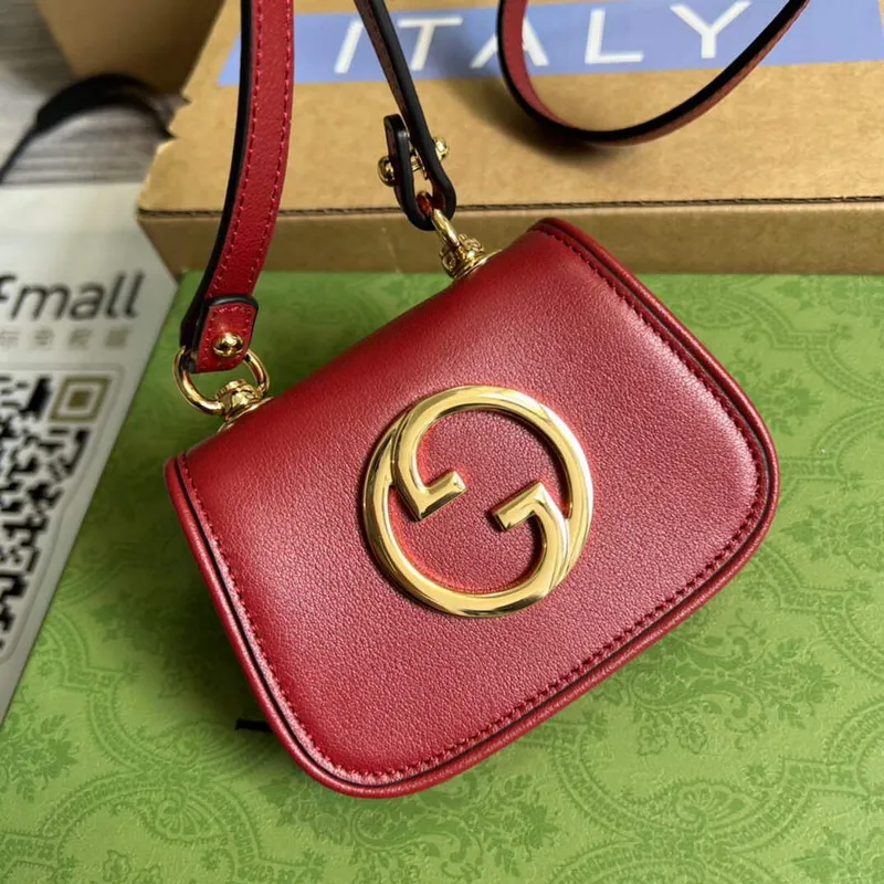 Gucci 698635 Gucci Blondie Mini pouzdro na karty peněženka červená