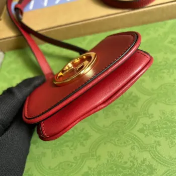 Gucci 698635 Gucci Blondie Mini pouzdro na karty peněženka červená