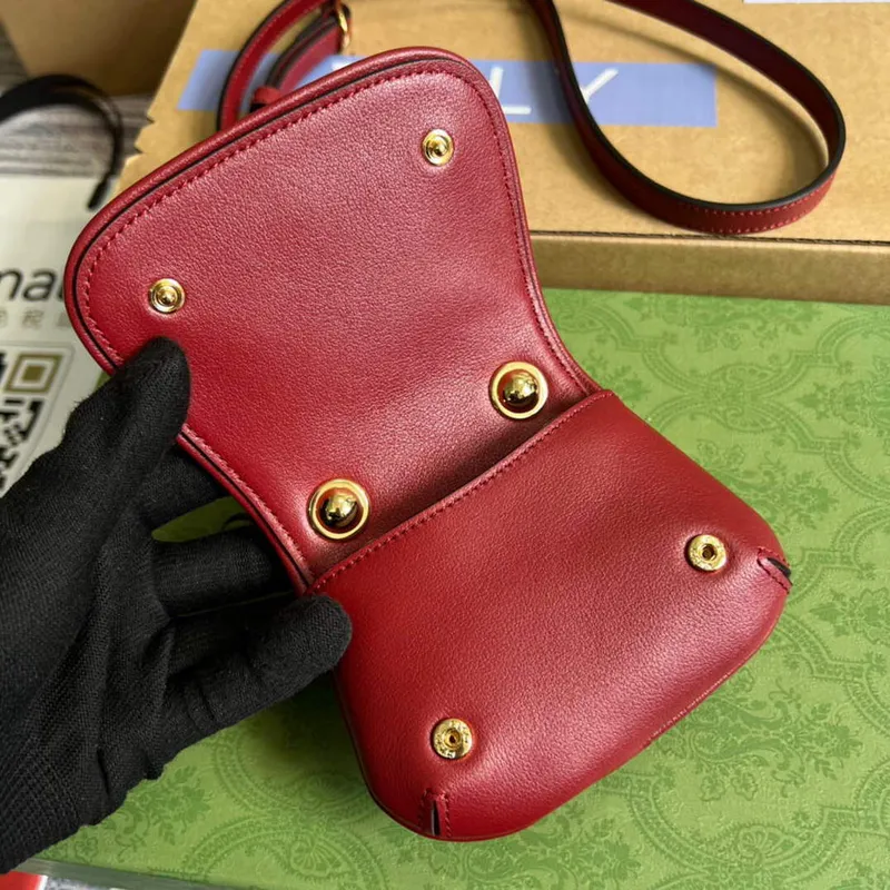 Gucci 698635 Gucci Blondie Mini pouzdro na karty peněženka červená