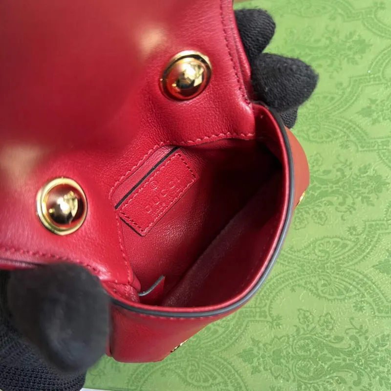 Gucci 698635 Gucci Blondie Mini pouzdro na karty peněženka červená