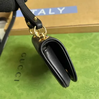 Gucci 698635 Gucci Blondie Mini pouzdro na karty peněženka Černá