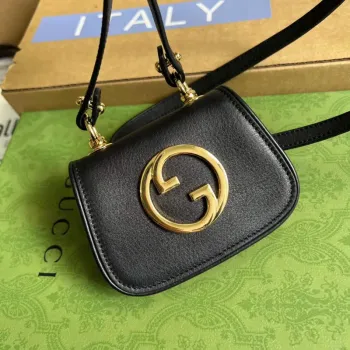 Gucci 698635 Gucci Blondie Mini pouzdro na karty peněženka Černá