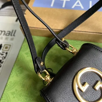 Gucci 698635 Gucci Blondie Mini pouzdro na karty peněženka Černá