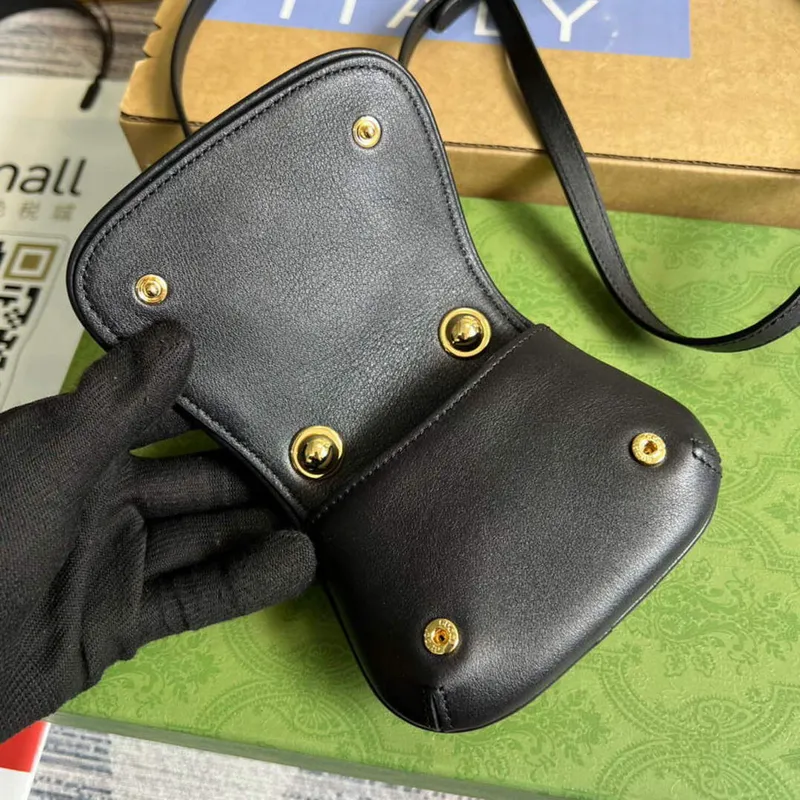 Gucci 698635 Gucci Blondie Mini pouzdro na karty peněženka Černá