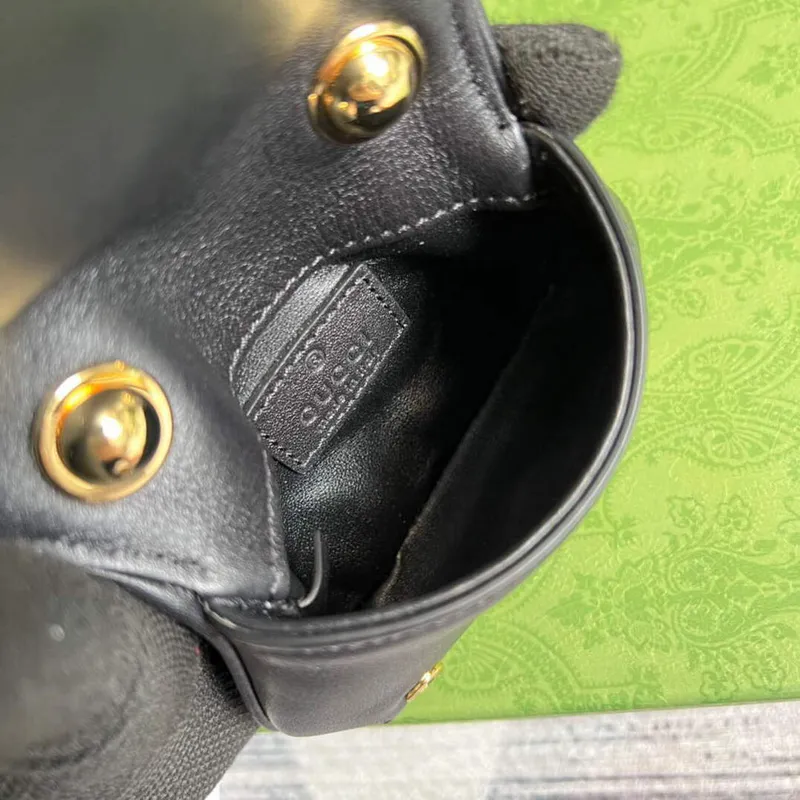 Gucci 698635 Gucci Blondie Mini pouzdro na karty peněženka Černá