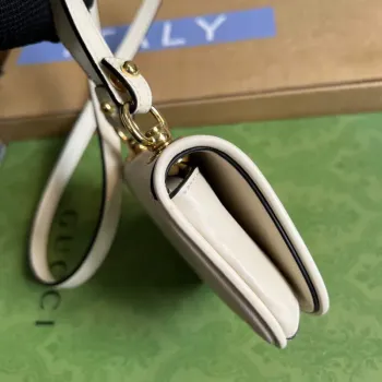 Gucci 698635 Gucci Blondie Mini pouzdro na karty peněženka Bílá