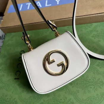 Gucci 698635 Gucci Blondie Mini pouzdro na karty peněženka Bílá