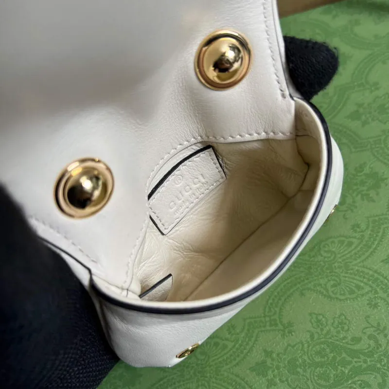 Gucci 698635 Gucci Blondie Mini pouzdro na karty peněženka Bílá