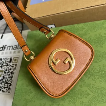 Gucci 698635 Gucci Blondie Mini pouzdro na karty hnědé