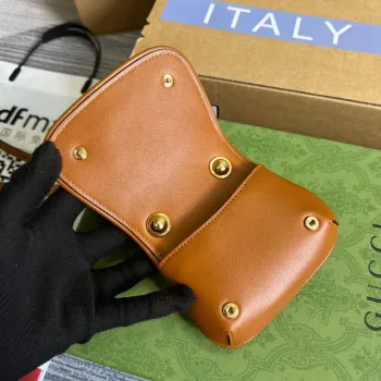 Gucci 698635 Gucci Blondie Mini pouzdro na karty hnědé