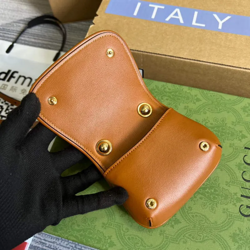 Gucci 698635 Gucci Blondie Mini pouzdro na karty hnědé