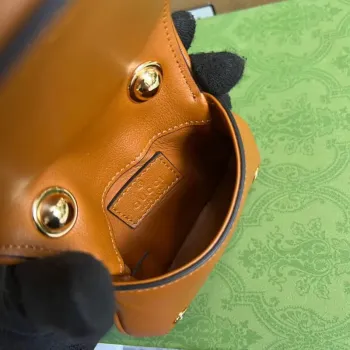 Gucci 698635 Gucci Blondie Mini pouzdro na karty hnědé