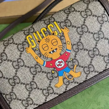 Gucci 700733 mini taška s potiskem kočky