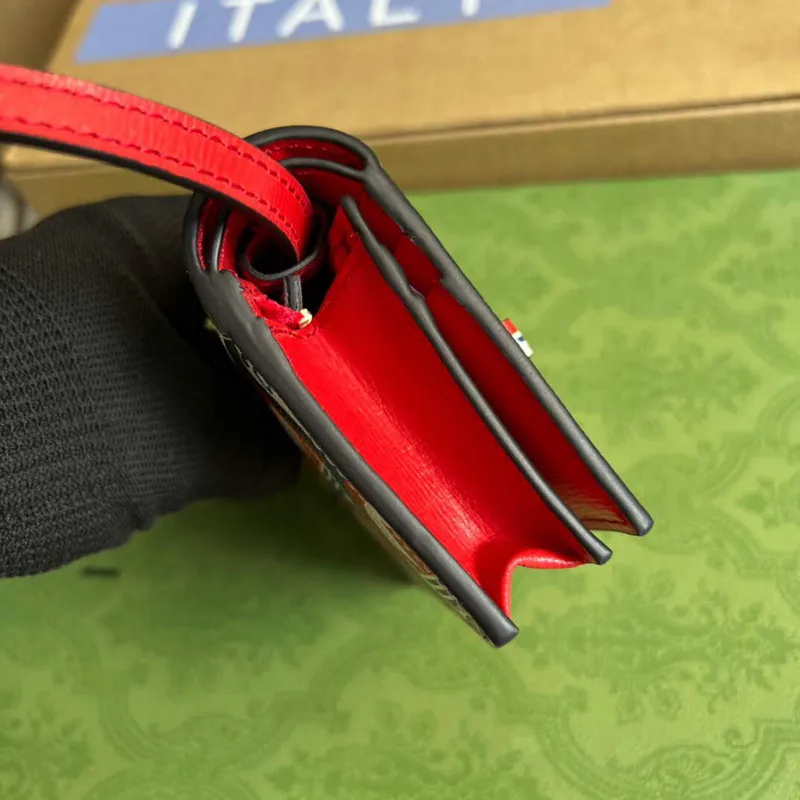 Gucci 702248 Adidas x Gucci pouzdro na karty s Horsebit