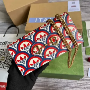 Gucci 621892 Peněženka Adidas x Gucci s řetězem Horsebit