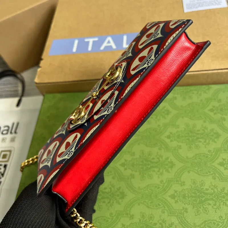 Gucci 621892 Peněženka Adidas x Gucci s řetězem Horsebit