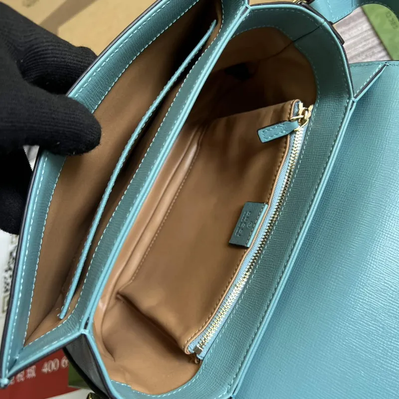 Gucci Horsebit 1955 ramenní taška 602204 Modrá