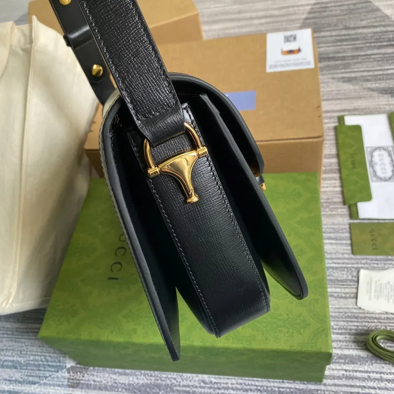 Gucci Horsebit 1955 ramenní taška 602204 žlutá s béžovou