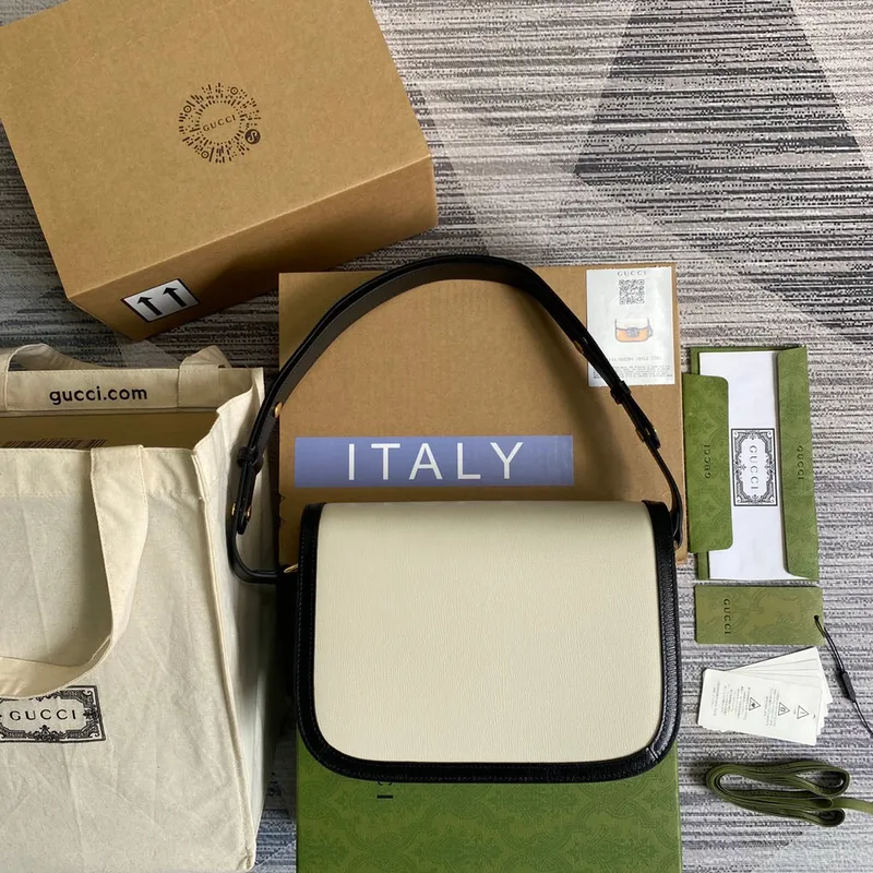 Gucci Horsebit 1955 ramenní taška 602204 žlutá s béžovou