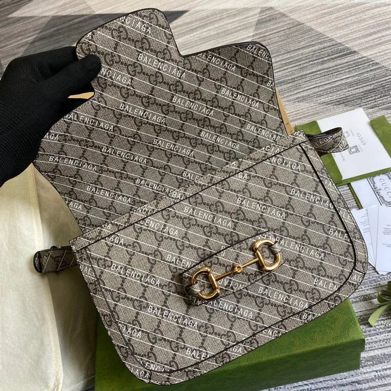 Gucci Horsebit 1955 ramenní taška 602204 Béžová