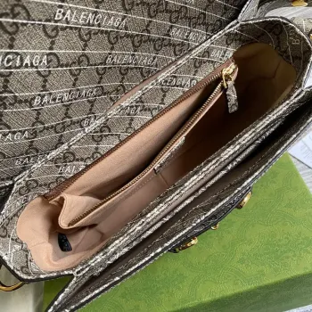 Gucci Horsebit 1955 ramenní taška 602204 Béžová