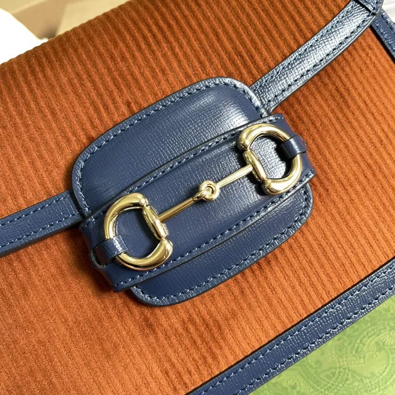 Gucci Horsebit 1955 malá taška 602204 Hnědý kordurovým materiálem