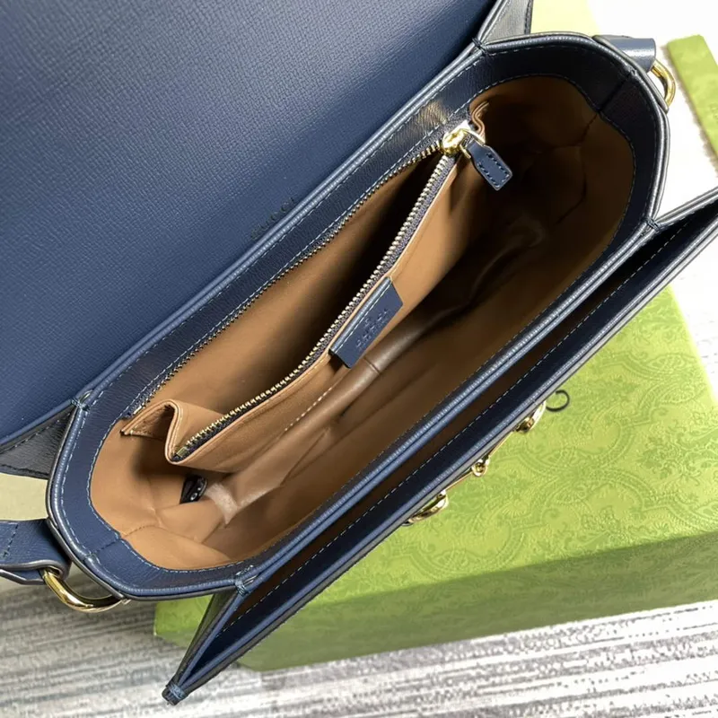 Gucci Horsebit 1955 malá taška 602204 Hnědý kordurovým materiálem