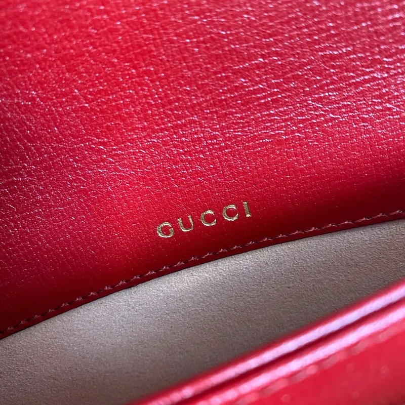 Gucci Horsebit 1955 ramenní taška 602204 Červená kůže