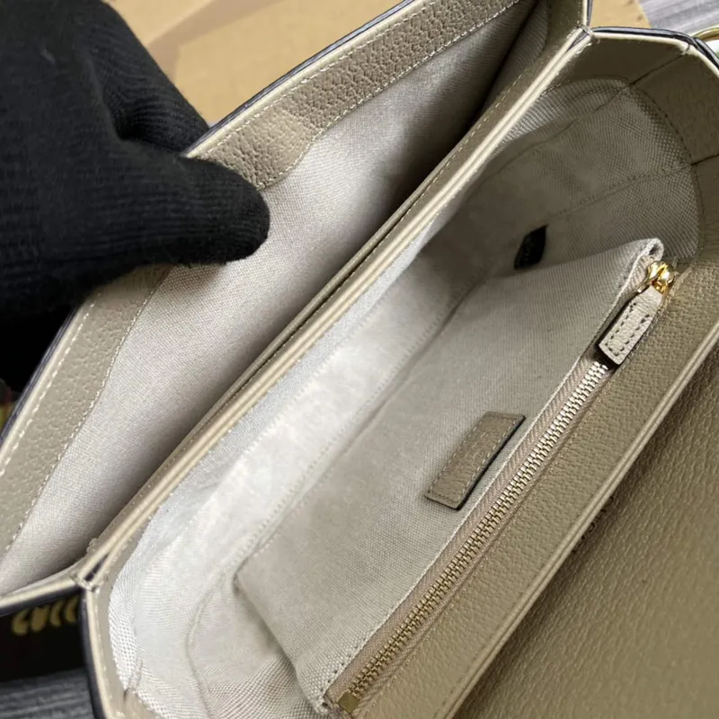 Gucci Horsebit 1955 ramenní taška 602204 béžová s béžovou kůží