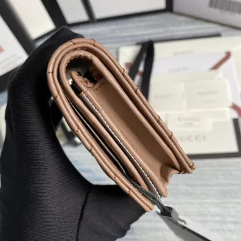 Gucci 466492 GG Marmont pouzdro na karty v světle růžové barvě