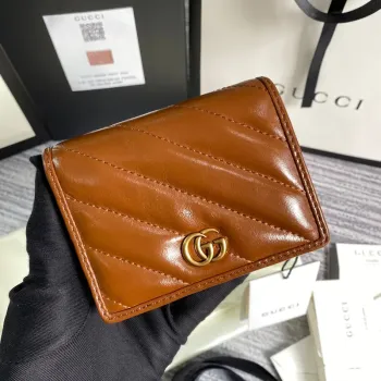 Gucci 466492 GG Marmont pouzdro na karty v hnědé barvě