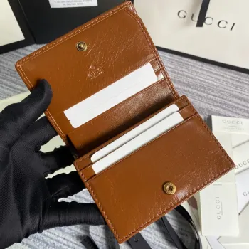 Gucci 466492 GG Marmont pouzdro na karty v hnědé barvě