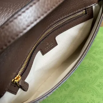 Gucci 699268 Blondie ramenní taška béžová a ebenová GG Supreme plátno