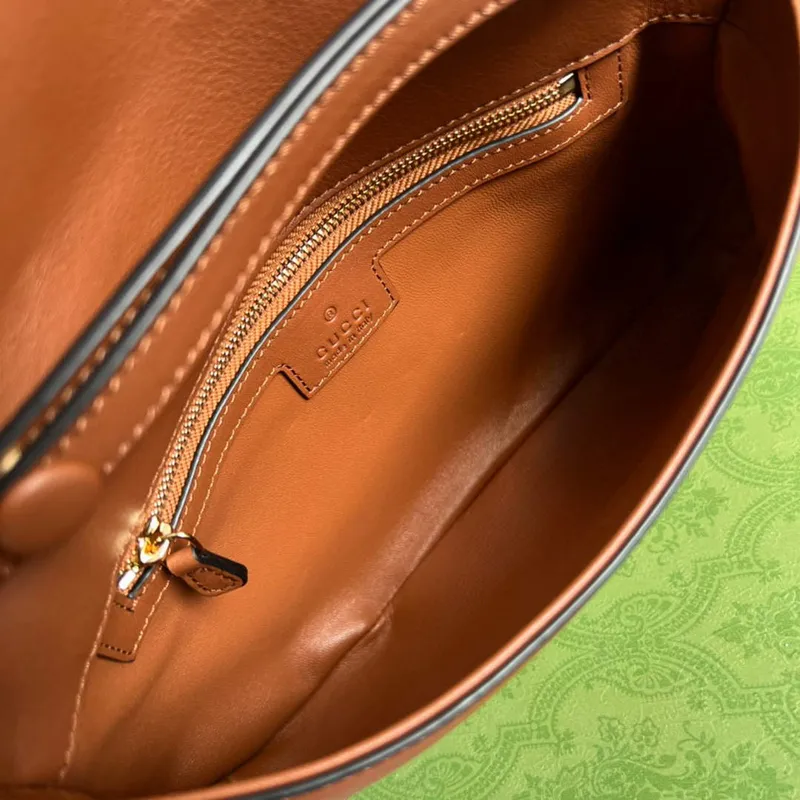 Gucci 699268 Blondie kabelka přes rameno Světle hnědá kůže