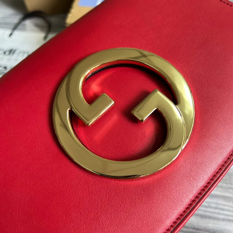 Gucci 699268 Blondie kabelka přes rameno červená kůže