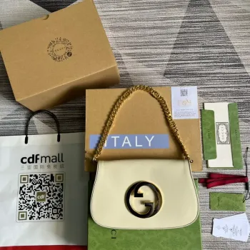 Gucci 699268 Blondie kabelka přes rameno Bílá kůže