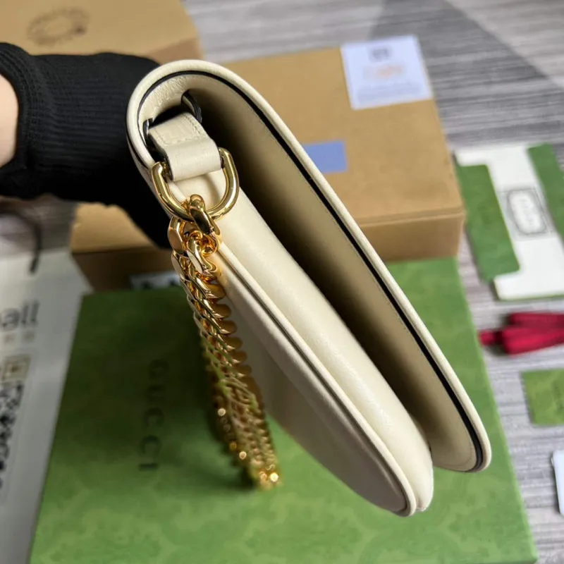 Gucci 699268 Blondie kabelka přes rameno Bílá kůže