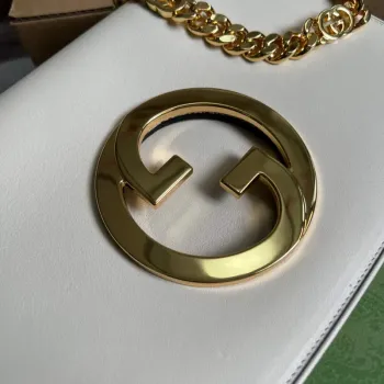 Gucci 699268 Blondie kabelka přes rameno Bílá kůže