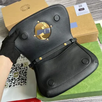 Gucci 699268 Blondie ramenní taška černá kůže