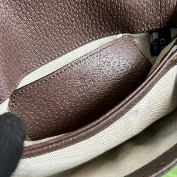 Gucci 698643 Blondie mini taška v hnědé kůži GG