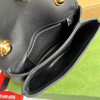 Gucci 698643 Blondie mini taška v černé kůži