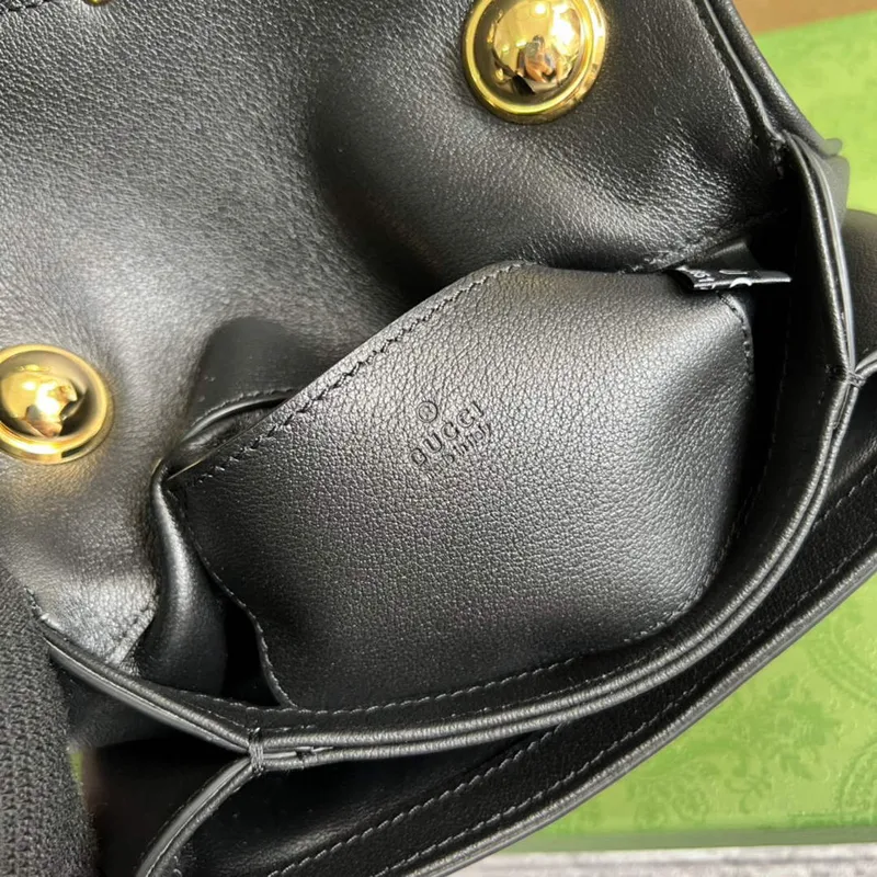 Gucci 698643 Blondie mini taška v černé kůži