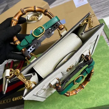 Gucci 702721 Diana Malá Taška Tote GG bílá kůže