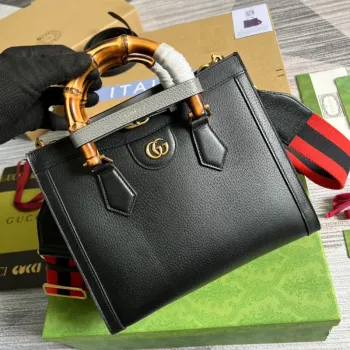 Gucci 702721 Diana Malá Taška Tote Černá kůže